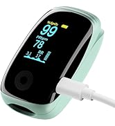 Finger Pulse Oximeter, Fingertip Blood Oxygen Saturation with Pulse Monitor, Oximeter with Lanyar...