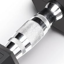 contour knurled grip dumbbell