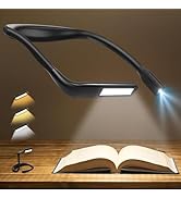 Neck Reading Light Book Lovers Gifts, Rechargeable 2000mAh 10-80Hrs Eye-friendly Wide Lamp Book L...