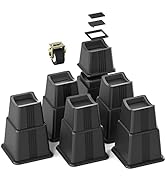 ZTON Adjustable Bed Furniture Risers Elevation in Heights 3", 5" or 8" Heavy Duty Risers for Both...
