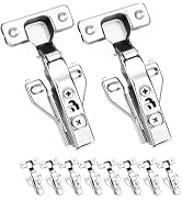Cabinet Hinges Soft Close 10 Pack - Heavy Duty European Style Concealed Hinges Full Overlay 105 D...