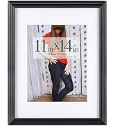 RPJC Solid Wood 11x14 inch Picture Frames and High Definition Glass Display Pictures 8x10 with Ma...