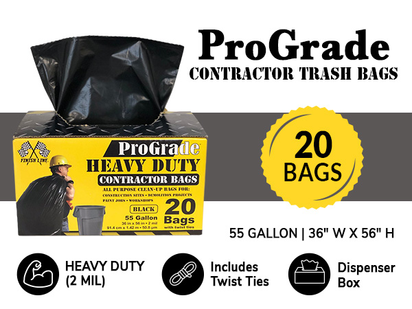 ProGrade Contractor Bags 55 Gallon (20pk)