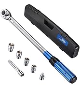 BULLTOOLS 1/2-inch Drive Click Torque Wrench Set Dual-Direction Adjustable 90-tooth Torque Wrench...