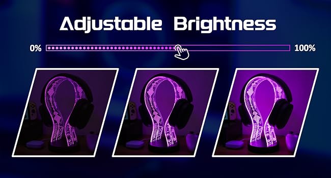 CoolGift Mart Light Up 16 Colors Headphone Stand