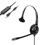 Monaural Headset USB Headset with Microphone Noise Cancelling & Audio Controls