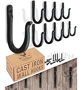 Matte Black Cast Iron Spike Hooks