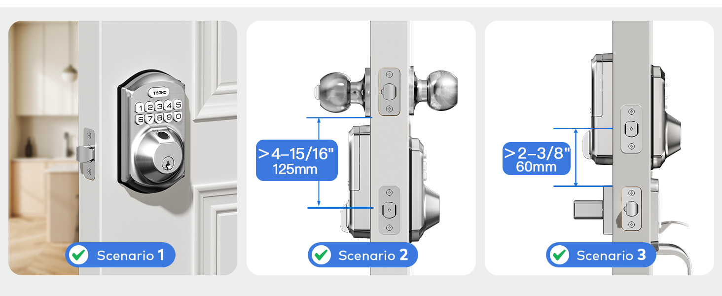 Automatically detects left- and right-handed doors