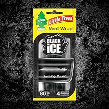 Little Trees Black Ice Vent Wrap air freshener 4 pack