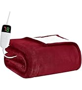 BOMOVA Heated Electric Throw Blanket - 50" x 60" Heating Blanket with 10 Heating Levels & 8 Hours...