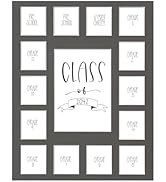Rustic Red Door Co. Class of 2042 School Photo Mat (11' x 14') - Grey Collage Picture Frame Mat f...
