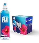 FIJI Natural Artesian Bottled Water 700mL / 23.7 Fl Ounce (Pack of 12) - Sports Cap - 100% Natura...