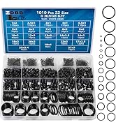 ZDBB 1010 Pcs Rubber O Rings Kit 22 Size Universal O-Ring Assortment Set for Automotive Faucet Pr...