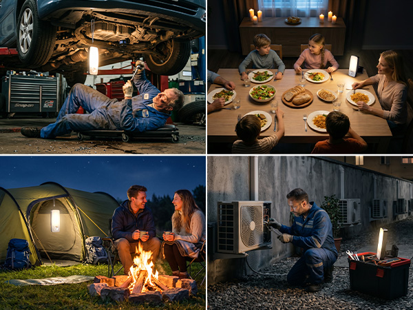 Temporary scene: car repair/power outage/camping/repair/maintenance