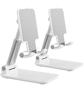 OGMAPLE 2 Pcs MT-6 Cell Phone Holder, Adjustable Angle and Height, Anti-Slip Silicone Pad, Foldab...