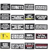 U-Sky Sew or Iron on Patches, Mix 20pcs Various Funny Slogan Iron Letter Patches for Clothing, fo...