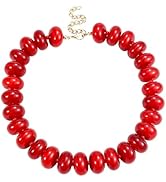 CSIYANJRY99 Chunky Beaded Necklace for Women, Large Colorful Resin Beads Statement Necklace, Boho...