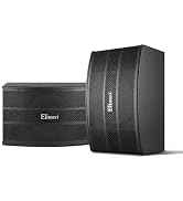 Elimavi 10" 3-Way Karaoke Speakers Pair, 1200W Peak, Built-in Crossover | 6 Ohm Passive Speaker, ...
