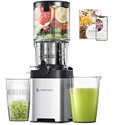 AMZCHEF Cold Press Juicer, 5.4" Juicer Machines with Large Feed Chute for Whole Fruits & Vegetabl...