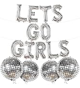 KatchOn, Lets Go Girls Balloons Set - 22 Inch, Pack of 15 | Bachelorette Balloons, Last Disco Bac...