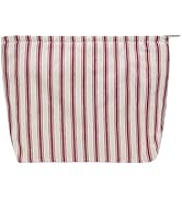 PAZIMIIK Makeup Bag Large Cotton Zipper Pouch for Purse Travel Canvas Make Up Organizer for Women...