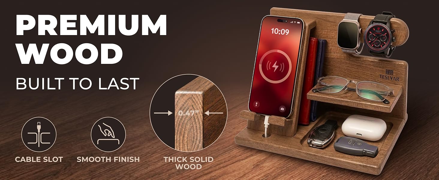Handcrafted Wooden Phone Docking Station