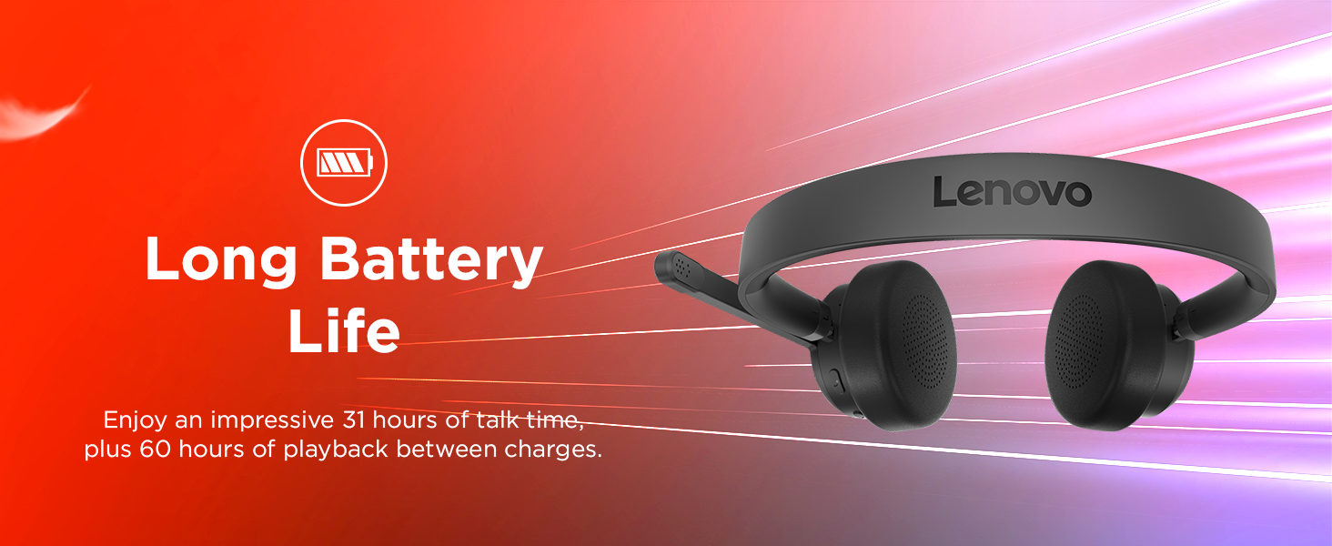 Wear with Ease - Lenovo Wireless Stereo Headset