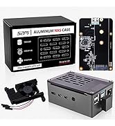 GeeekPi Raspberry Pi 4 Aluminum NAS Case with PWM Fan and M.2 SATA SSD Adapter Board,Raspberry Pi...