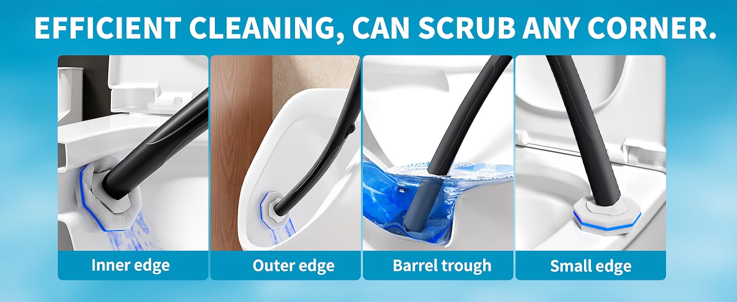Disposable toilet brush