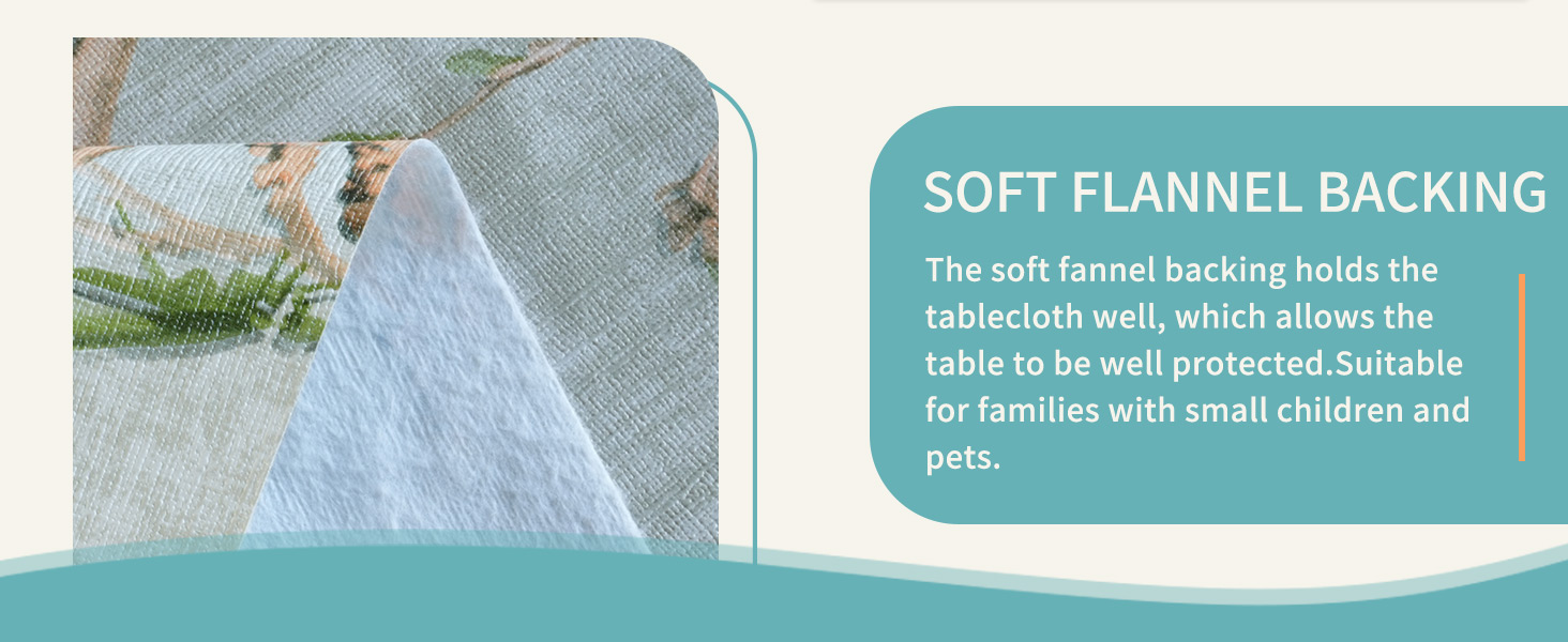 Soft Flannel Backing