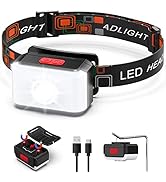 Lsnisni 7 LED Headlamp Rechargeable, 2000 Lumen Super Bright Head Lamp with 6 Light Modes, Magnet...