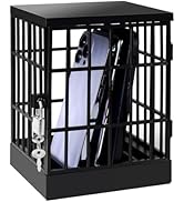 Gemaxvoled Cell Phone Jail Lock Box, Gold Mobile Phones Prison Lockable Cage for Classroom Family...