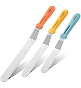 VRUIFA 3PCS Offset Spatulas, Icing Spatula for Cake Decorating and Frosting, with Ergonomic PP Ha...