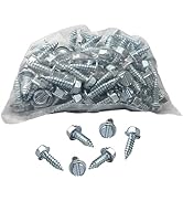 License Plate Screws - Number 14 x 0.75 inch Slotted Hex Head - American (100 per Box)