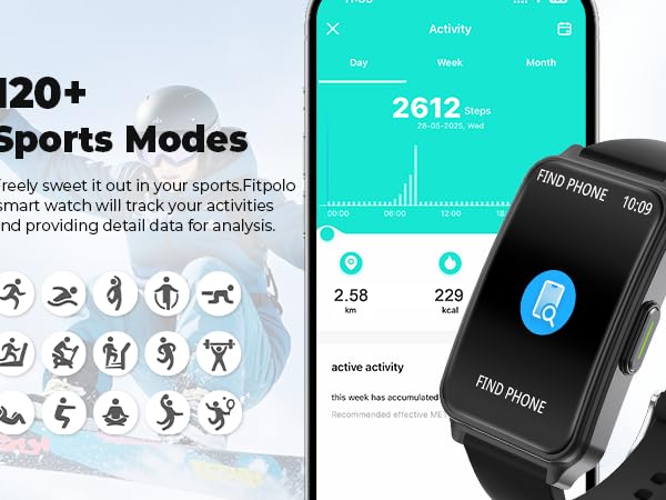 The fitness tracker watch has 24 sports modes