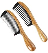 Onedor Handmade Buffalo Horn and Sandalwood Hair Combs - Anti-Static Natural Scent Wide & Fine To...