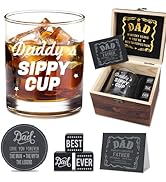 first time fathers day gift for new dad daddy father papa grandpa daddys sippy cup whiskey glass set