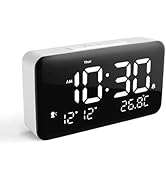 Rohome Talking Alarm Clock, LED Countdown Timer, Voice Telling Time Clock for Classroom Bathroom ...