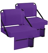janiry Stadium Seat 2 Pack for Bleachers with Back Support,Portable Bleacher Chairs with Back and...
