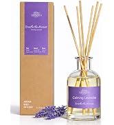 BITSOTA Natural Reed Diffuser Set, Calming Lavender 3.52 oz (100ml) Scented Diffuser with Sticks ...