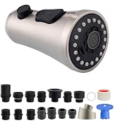 Hibbent Pull Down Kitchen Faucet Head Replacement, 3-Function Kitchen Sink Spray Nozzle with 15 A...