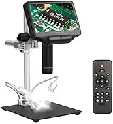 LM407 Pro HDMI Soldering Digital Microscope for Electronic, UHD 2160P Video, 13'' Boom Arm Stand,...