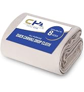 Canvas Painters Drop Cloth (Size 4 x 10 Feet - Pack of 1) - Pure Cotton Paint Drop Cloth for Pain...