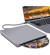 NOLYTH CD Drive External for Mac: USB C DVD Burner Player SuperDrive for Laptop Windows Apple Plu...