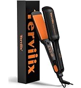 Terviiix 2 Inch Extra Wide Flat Iron Hair Straightener, Ceramic Tourmaline | For Thick, 4C Natura...