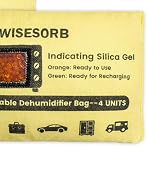 Wisesorb 120g x 3pcs Rechargeable Gun Safe Dehumidifier, Color Indicating Desiccant Packs with Tr...