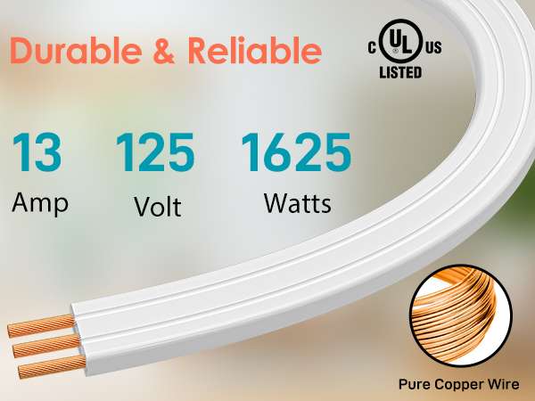 Flat Plug Extension Cord