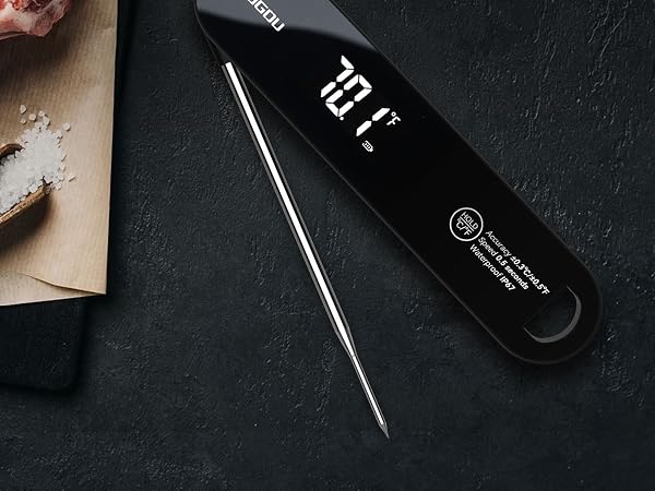 Atogou The Latest Food Thermometer. Faster: <1 Second Response time. More Accurate: ±0.5°F (0.3°C)
