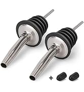 2PCS Stainless Steel Pourers, BALTRE Speed Wine Bottle Pourer, Olive Oil and Vinegar Tapered Stop...