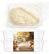 Dough Proofing Container, 5Qt Large Capacity Holds Up to 6.6lb of Dough, BPA-Free Tray with Lid D...